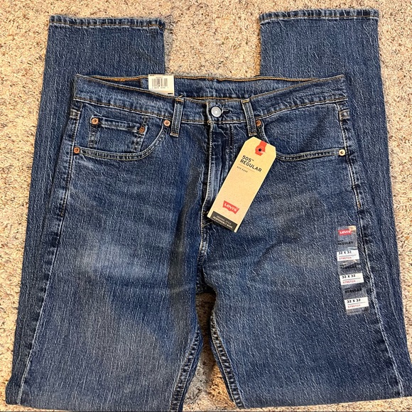 Levi’s 505 Regular Straight Leg Jeans Size 32 x 32 NWT - Picture 1 of 10